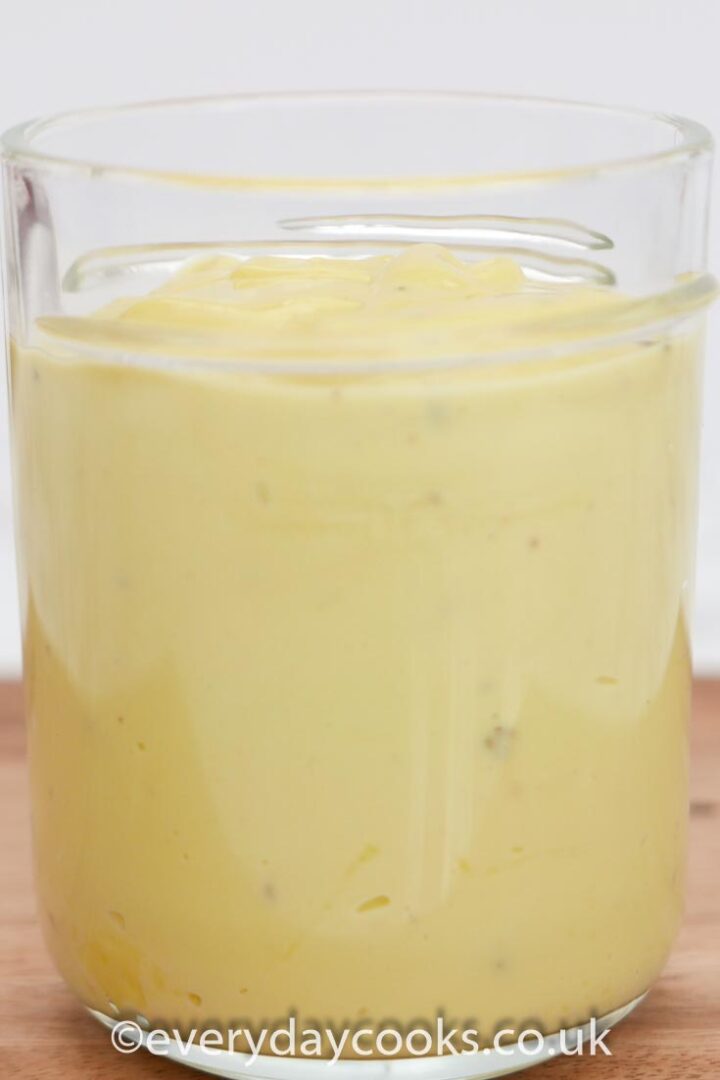Mayonnaise in a glass jar
