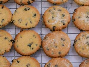 Traditional Easter biscuits on a wire tray