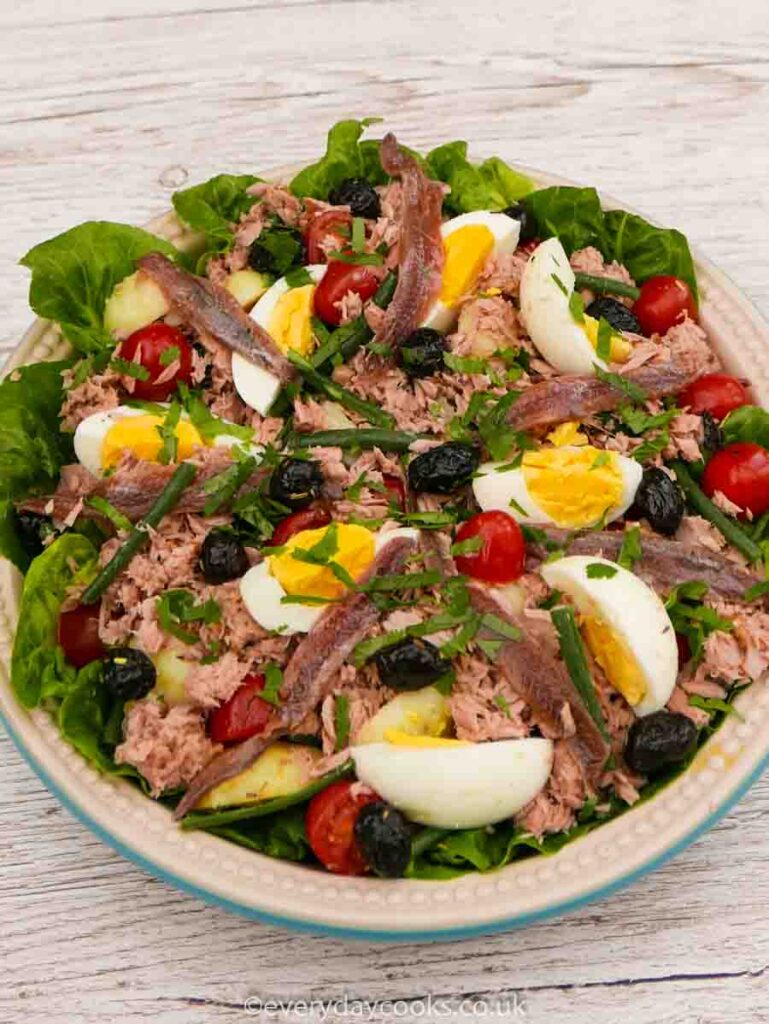 Salade Nicoise in a large bowl