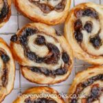 Mincemeat Pinwheels on a wire cooling rack