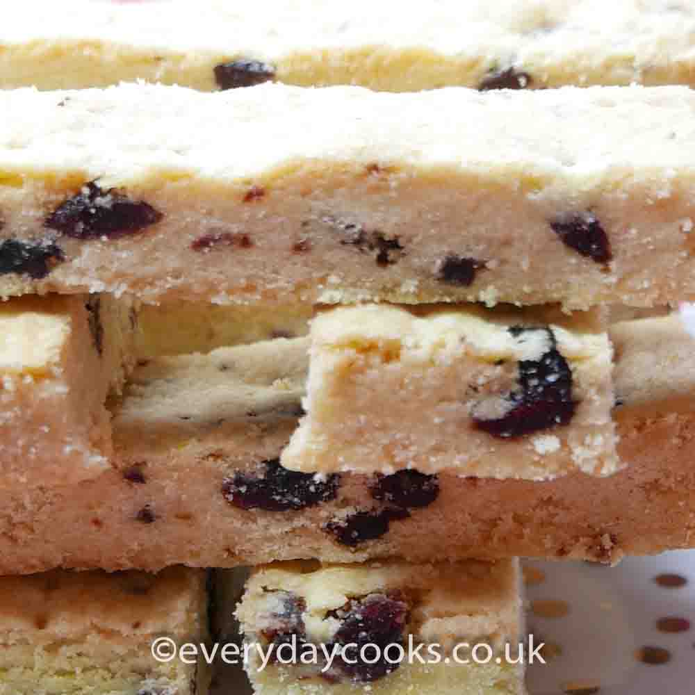 Fingers of Christmas Shortbread piled up