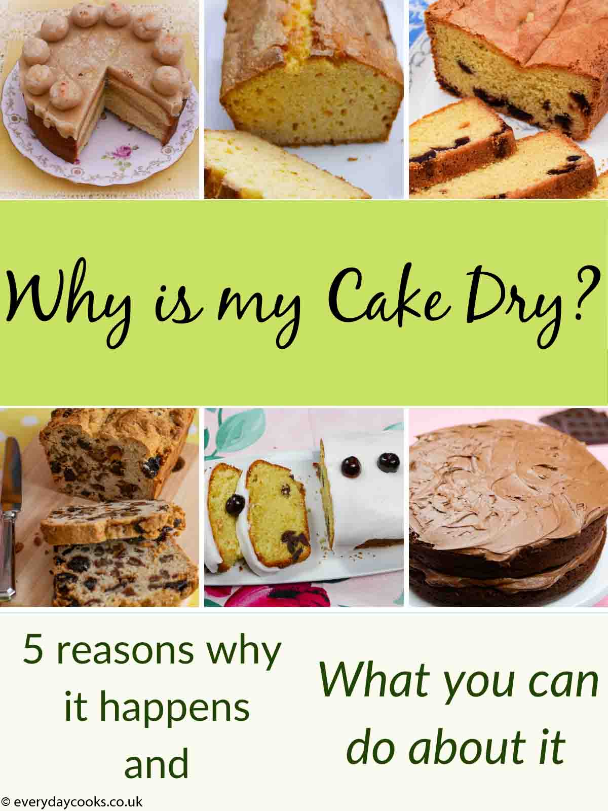 Why is my cake dry? 5 reasons why and what you can do about it. Plus pictures of cakes