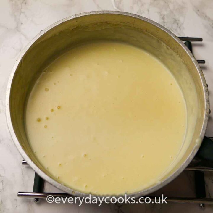 White Sauce in a saucepan