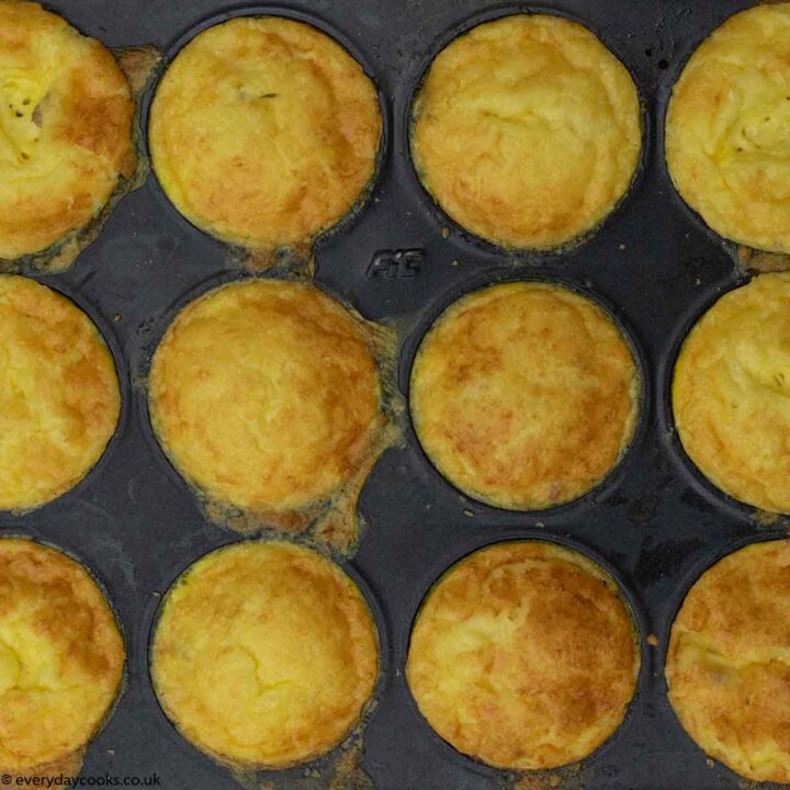 12 Breakfast Savoury Muffins in the tin