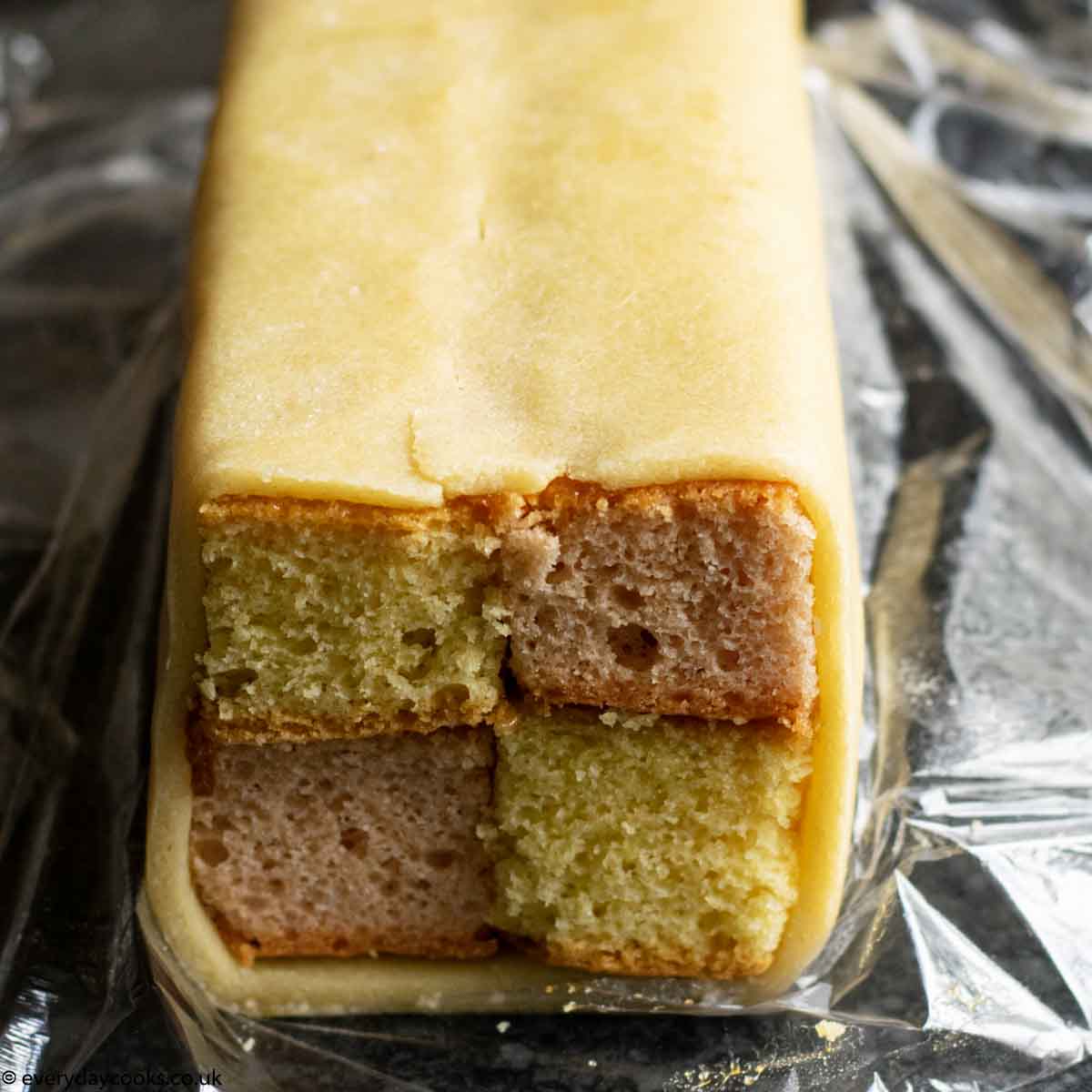 Japanese Inspired Battenberg Cake with Cashew Marzipan - parsley sage  sweetparsley sage sweet